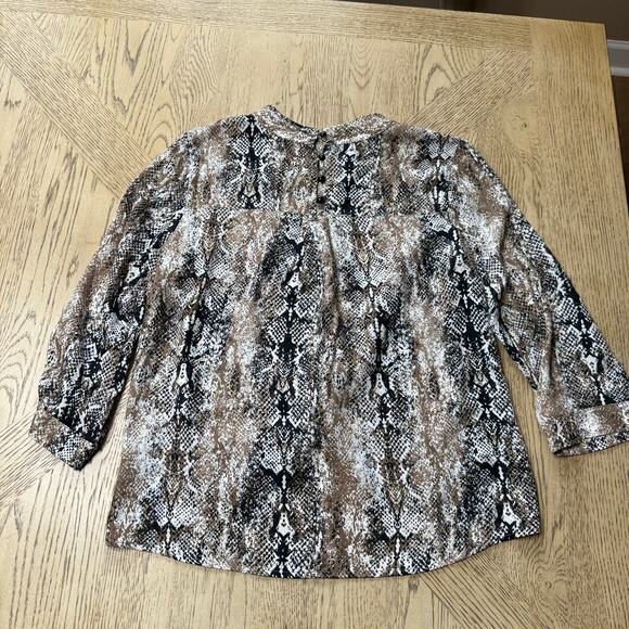 I.N. San Fransisco Snake Print Tie Knot Front Top Small - Picture 2 of 10